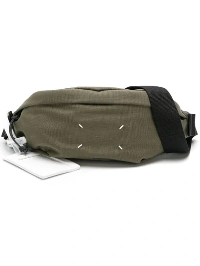Shop Maison Margiela Zipped Belt Bag In Green