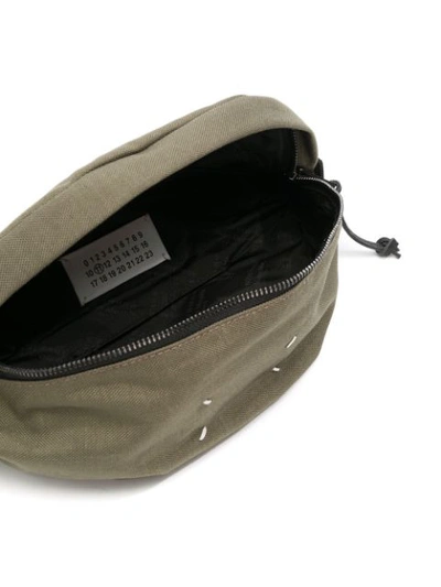 Shop Maison Margiela Zipped Belt Bag In Green