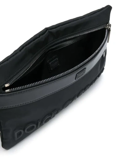 Shop Dolce & Gabbana Raised-logo Belt Bag In Black