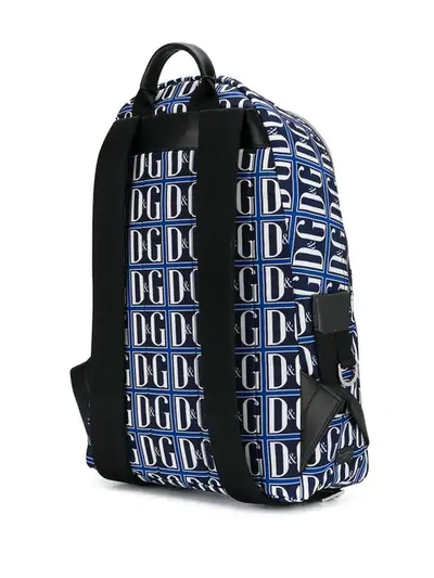Shop Dolce & Gabbana Blue Logo Backpack