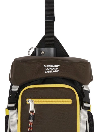 Shop Burberry Logo Print Nylon Leo Belt Pack In Black