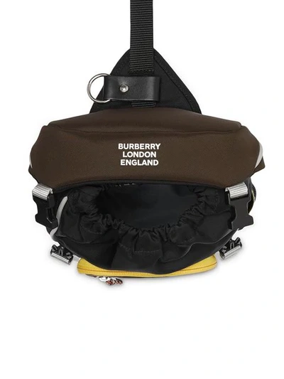 Shop Burberry Logo Print Nylon Leo Belt Pack In Black