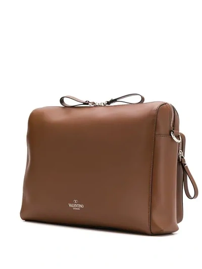 Shop Valentino Vltn Shoulder Bag - Brown