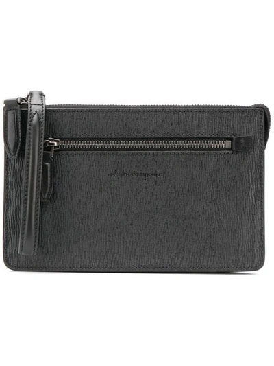 Shop Ferragamo Revival Clutch In Black