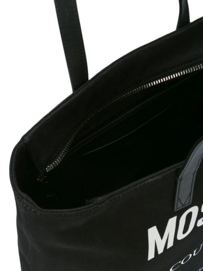 Shop Moschino Logo Print Tote Bag In Black