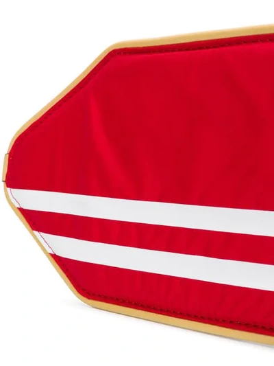 Shop Marni Striped Belt Bag In Red