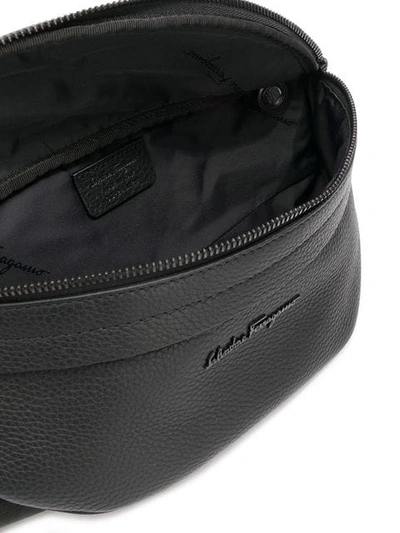 Shop Ferragamo Logo Front Belt Bag In Black