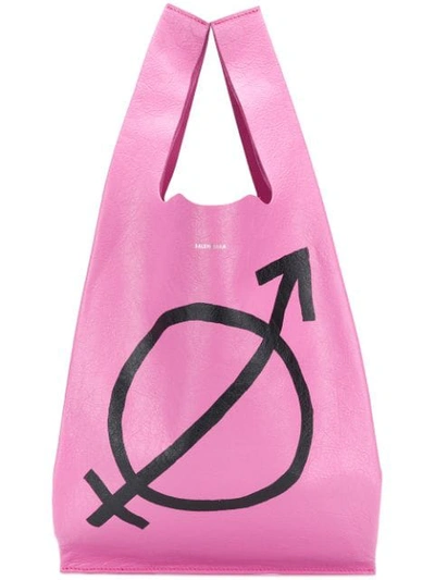 Balenciaga Supermarket Shop M Tote In Pink | ModeSens