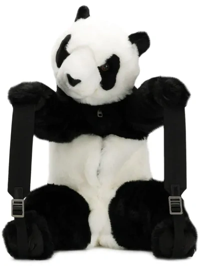 Shop Dolce & Gabbana Panda Bear Backpack In Black