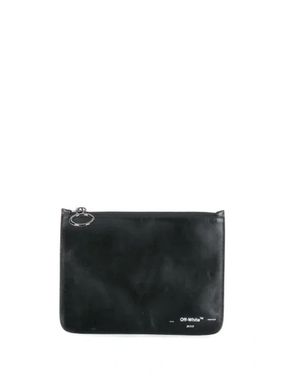 Shop Off-white Small Leather Pouch In Black