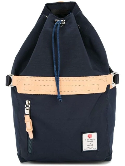 Shop As2ov Drawstring Backpack In Blue
