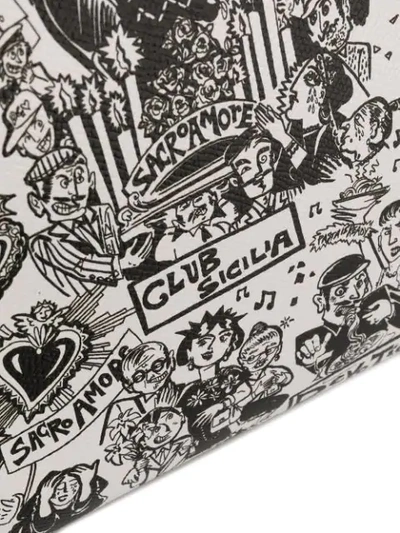 Shop Dolce & Gabbana Illustrated Clutch Bag - White