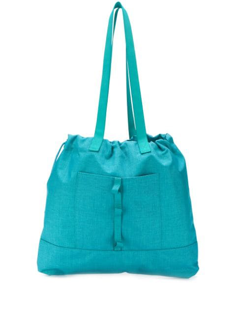 Ymc You Must Create Drawstring Tote Bag In Blue | ModeSens