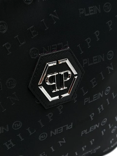 Shop Philipp Plein Logo Print Crossbody Bag In Black