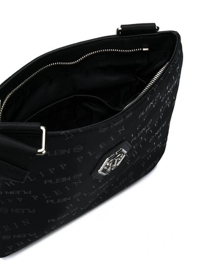 Shop Philipp Plein Logo Print Crossbody Bag In Black