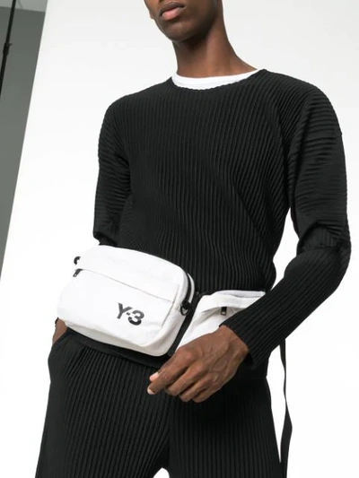 Shop Y-3 Logo Belt Bag In White