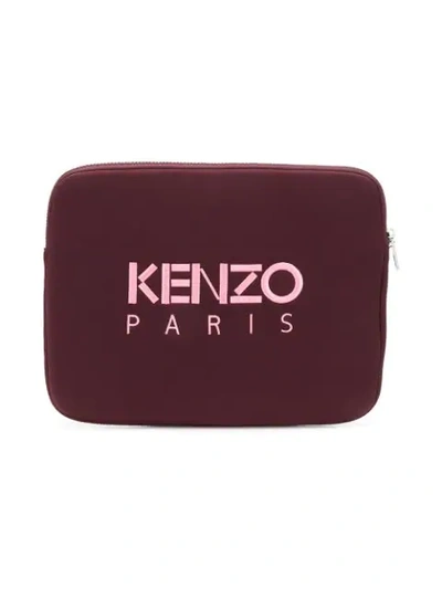 Shop Kenzo Tiger Laptop Case In Red