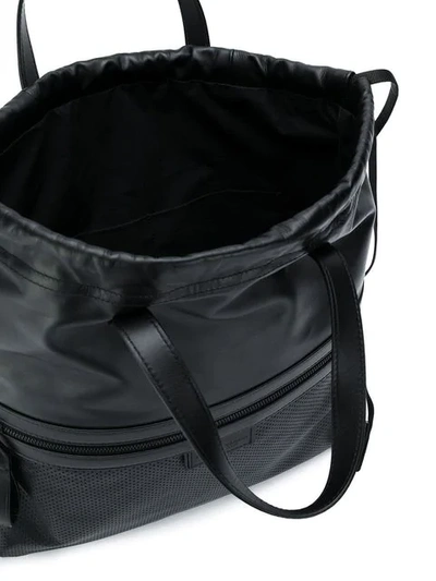 Shop Bottega Veneta Flat Tote Backpack In Black