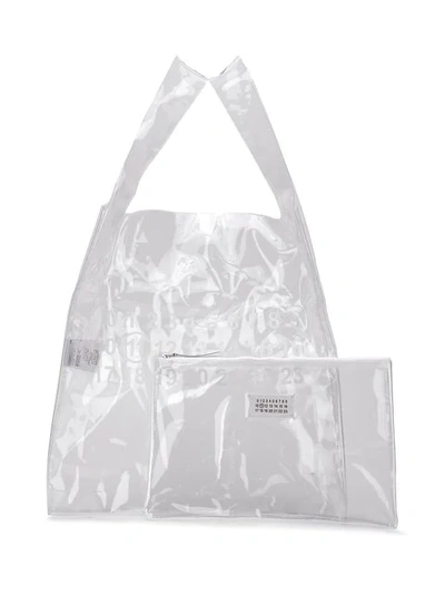 MAISON MARGIELA 塑料感购物袋 - 白色