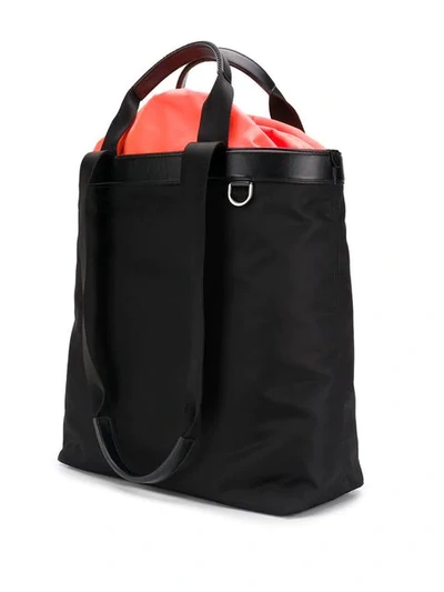 Shop Dolce & Gabbana Rubberised Logo Shopping Bag In Black