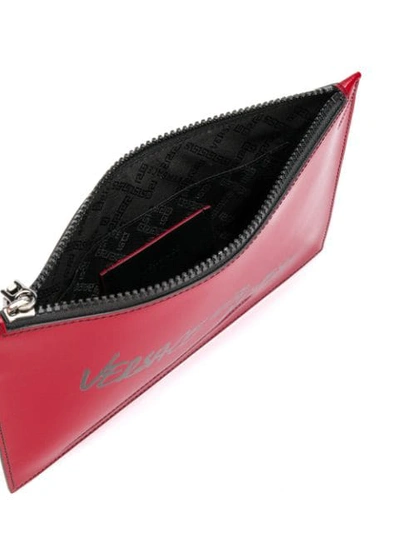 Shop Versace With Love Clutch Bag In Red