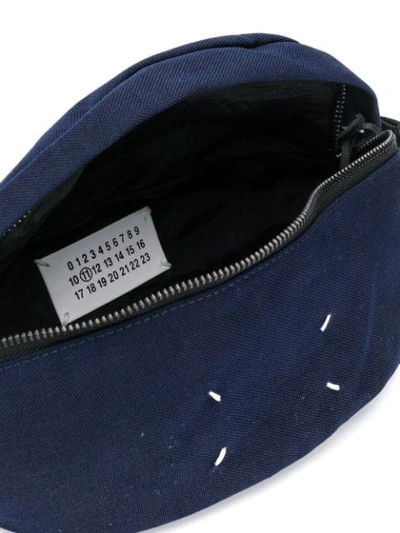 Shop Maison Margiela Crossbody Zip Belt Bag In Blue