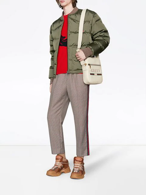 gucci print messenger bag