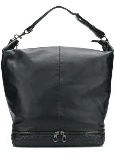 Shop Bottega Veneta Mi-ny Tote Bag In Black