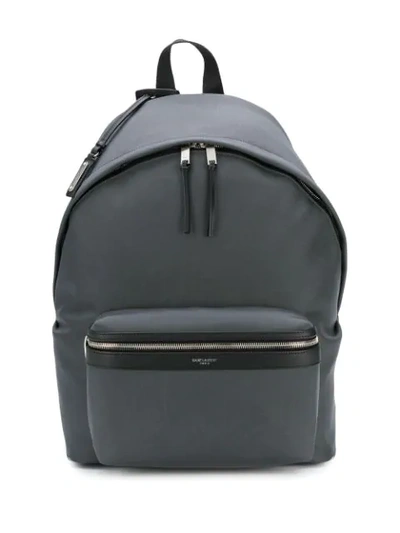 Shop Saint Laurent City Backpack In Grey