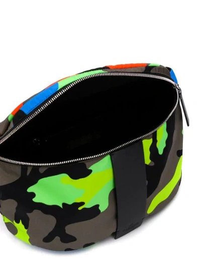 Shop Valentino Garavani Camouflage Belt Bag In Green