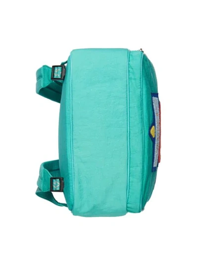 Shop Gucci Medium Backpack With  '80s Patch In Blue