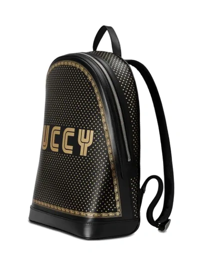 Shop Gucci Guccy Medium Backpack In Black