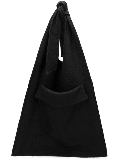 Shop Raf Simons Loose Shaped Shoulder Bag In 00099 Black