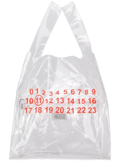 Shop Maison Margiela Pvc Shopper Tote In White