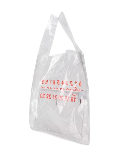 Shop Maison Margiela Pvc Shopper Tote In White