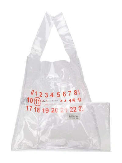 MAISON MARGIELA 塑料感购物袋 - 白色