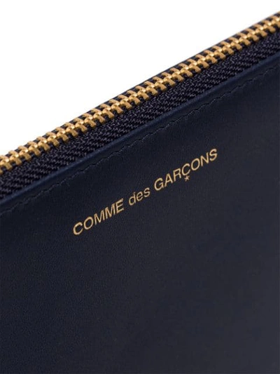 Shop Comme Des Garçons Zipped Pouch In Blue