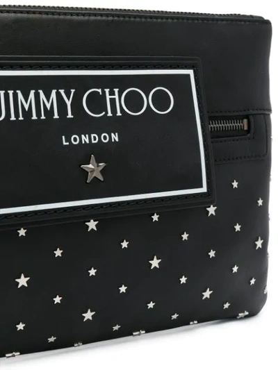 Shop Jimmy Choo Kimi Star Studded Messenger Bag In Black