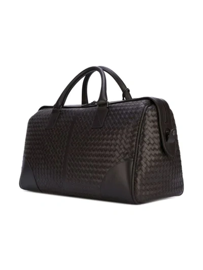 Shop Bottega Veneta Interlaced Holdall In Brown