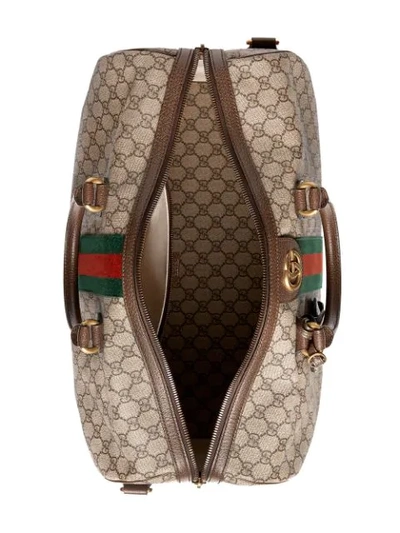 Shop Gucci Ophidia Gg Carry-on Bag - Neutrals