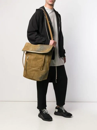 Shop Rick Owens Babel Shoulder Duffle Bag In Brown