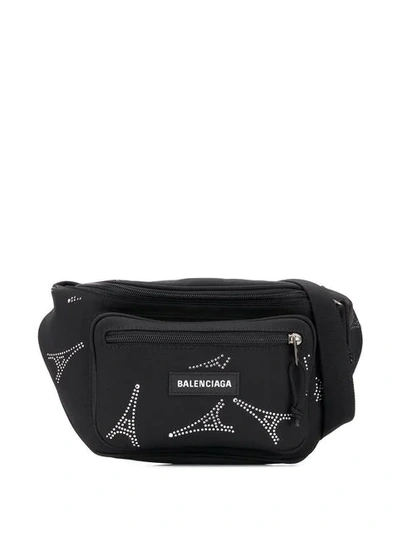 Shop Balenciaga Explorer Belt Bag - Black