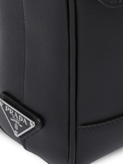 Shop Prada Saffiano Leather Shoulder Bag In Black