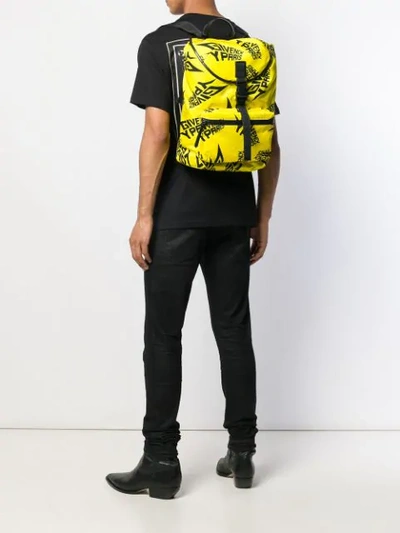 Shop Givenchy Logo Backpack In Yellow
