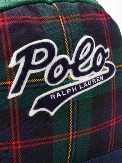 Shop Polo Ralph Lauren Check Print Backpack - Green