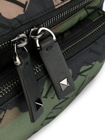 Shop Valentino Vltn Camouflage Belt Bag In Green