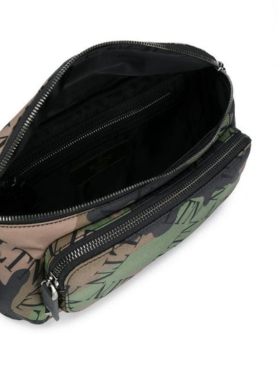 Shop Valentino Vltn Camouflage Belt Bag In Green