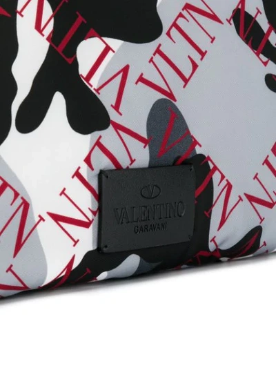 Shop Valentino Garavani Vltn Camouflage Messenger Bag In Grey