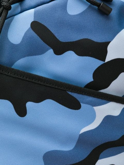 Shop Valentino Garavani Camouflage Print Backpack In Blue