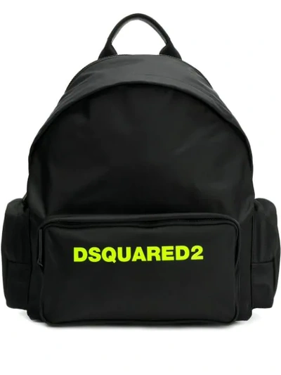 Shop Dsquared2 Logo Print Backpack In Black